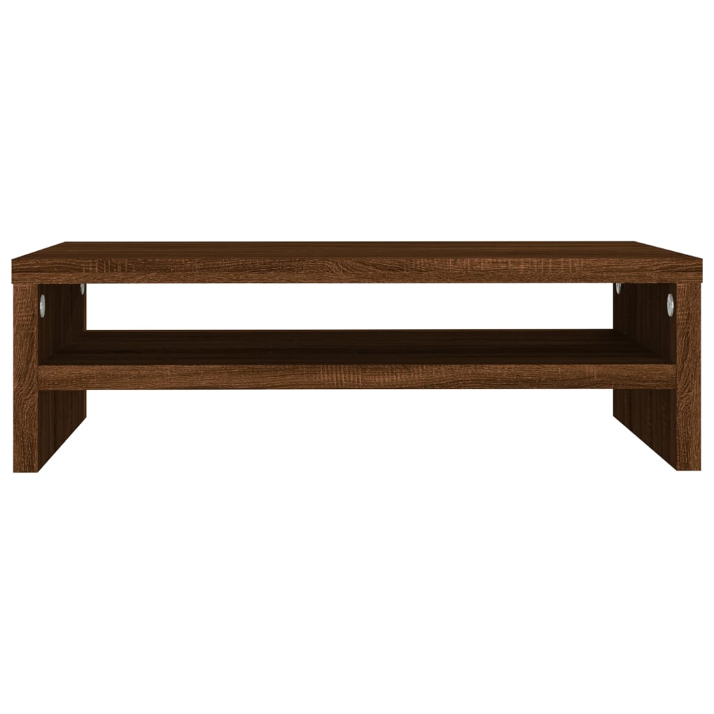 barna tölgy színű szerelt fa monitorállvány 42x24x13 cm