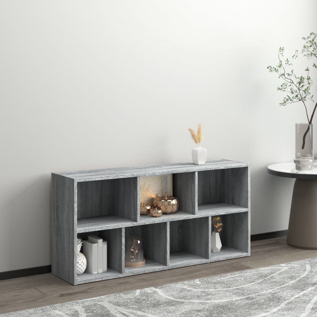 szürke sonoma színű könyvszekrény 50 x 25 x 106 cm