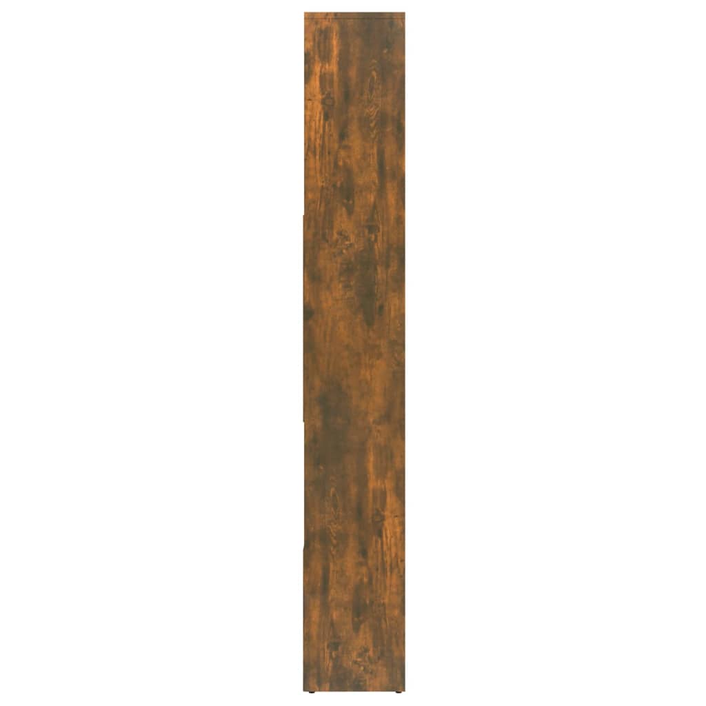 füstös tölgy színű szerelt fa könyvszekrény 67 x 24 x 161 cm