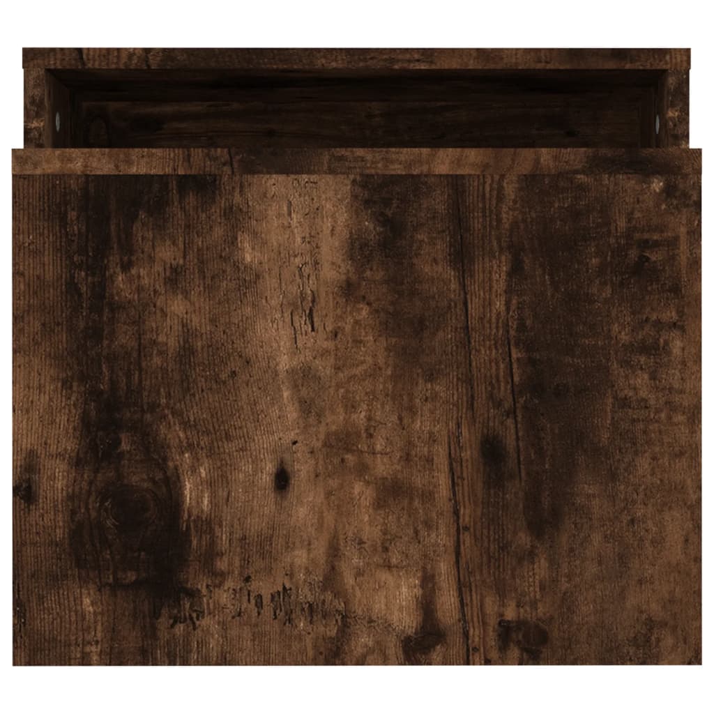 füstös tölgy színű szerelt fa dohányzóasztalszett 100x48x40 cm