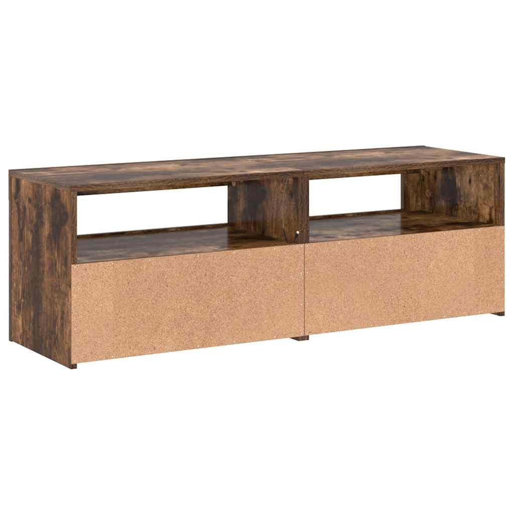 füstös tölgy színű TV-szekrény LED-ekkel 120 x 35 x 40 cm