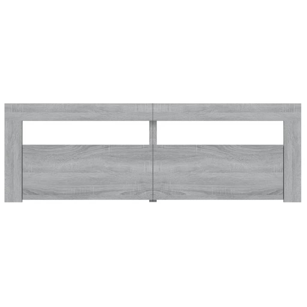 szürke sonoma színű TV-szekrény LED-lámpákkal 120 x 35 x 40 cm