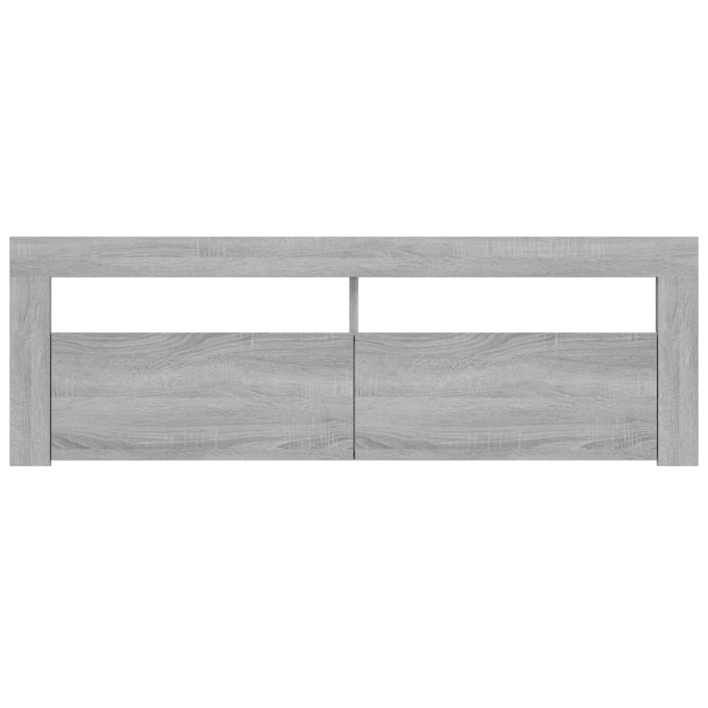 szürke sonoma színű TV-szekrény LED-lámpákkal 120 x 35 x 40 cm