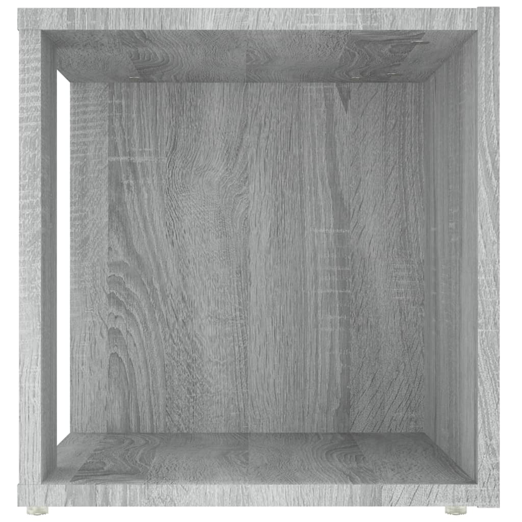 szürke sonoma színű szerelt fa kisasztal 33x33x34,5 cm