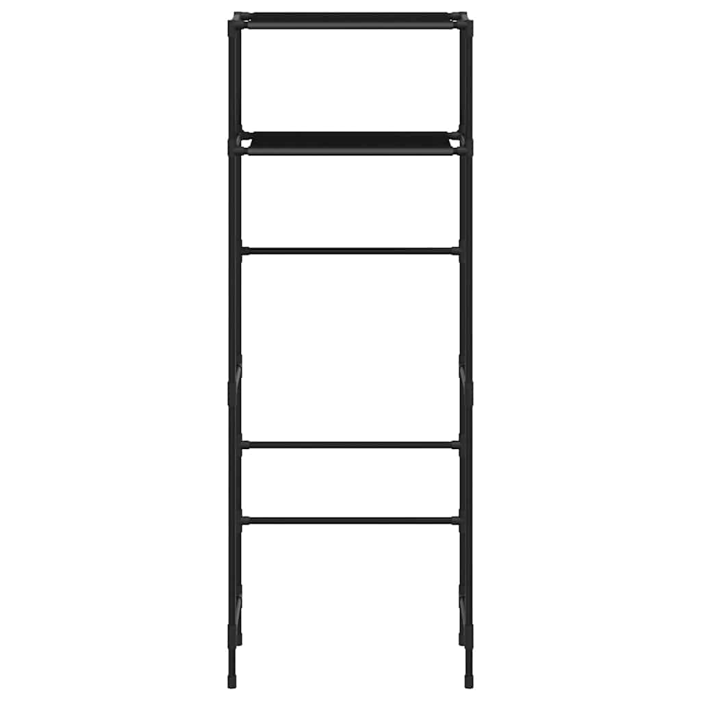 2 szintes fekete vas WC feletti tárolóállvány 53,5x28x143 cm