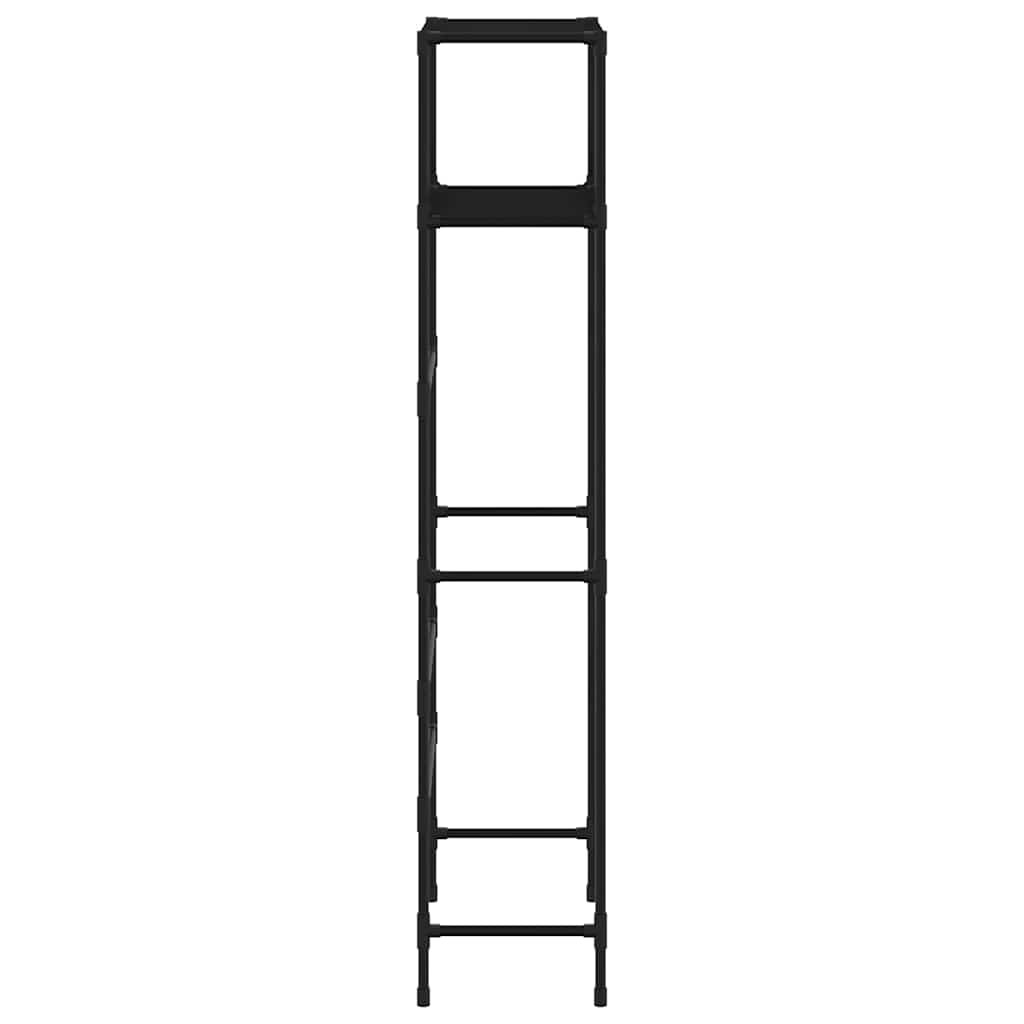 2 szintes fekete vas WC feletti tárolóállvány 53,5x28x143 cm