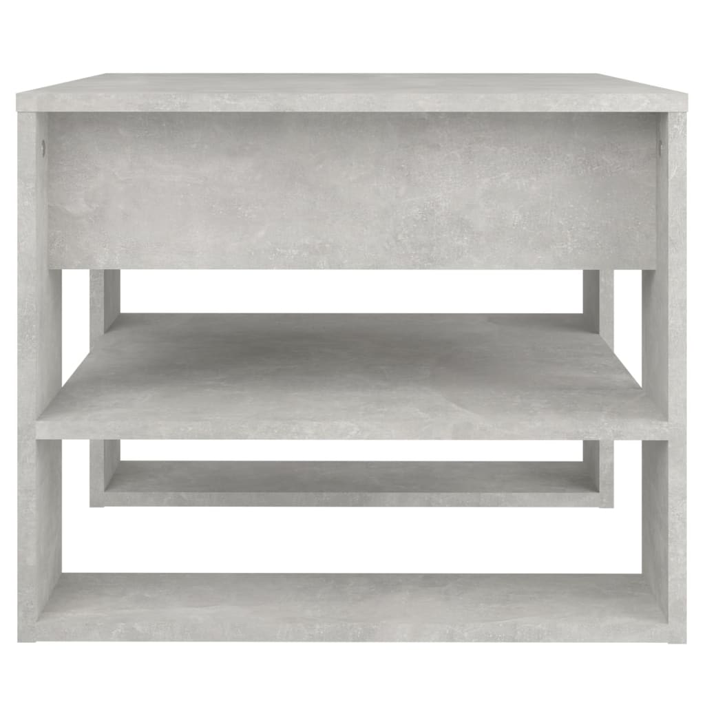 betonszürke szerelt fa dohányzóasztal 55,5x55x45 cm