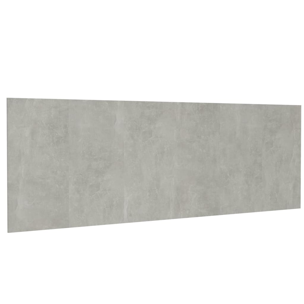 betonszürke szerelt fali fejtámla 240 x 1,5 x 80 cm