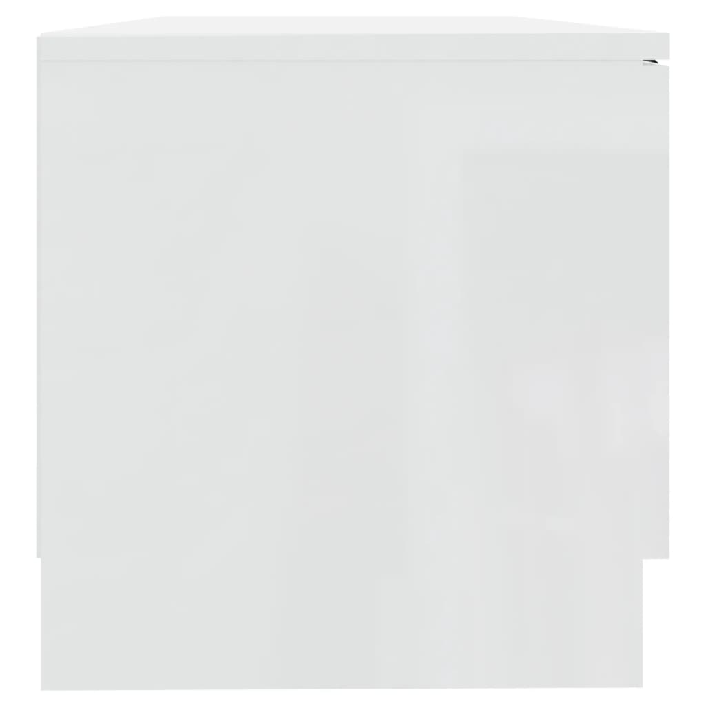 fehér magasfényű szerelt fa TV-szekrény 80x35x36,5 cm