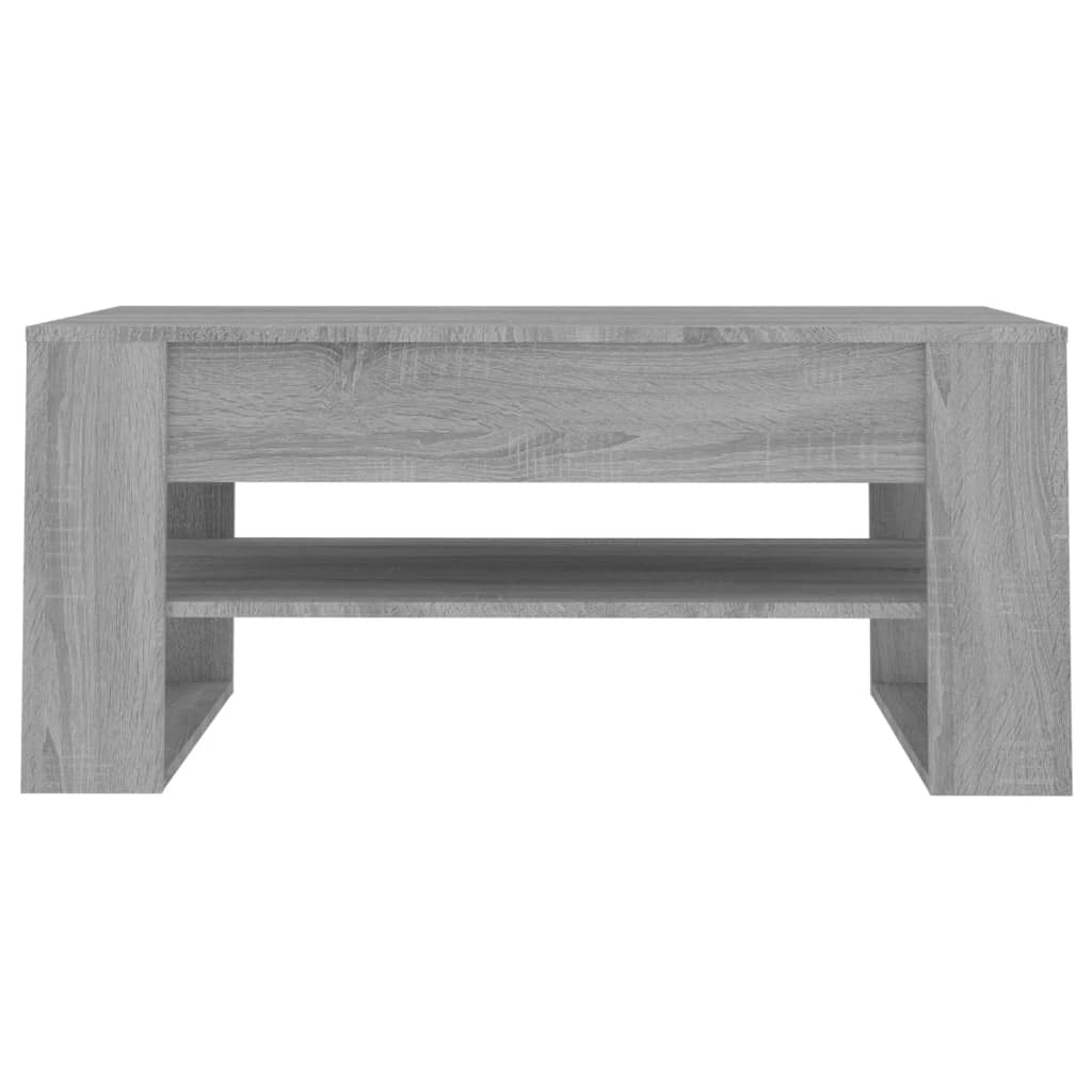 szürke sonoma színű szerelt fa dohányzóasztal 102 x 55 x 45 cm
