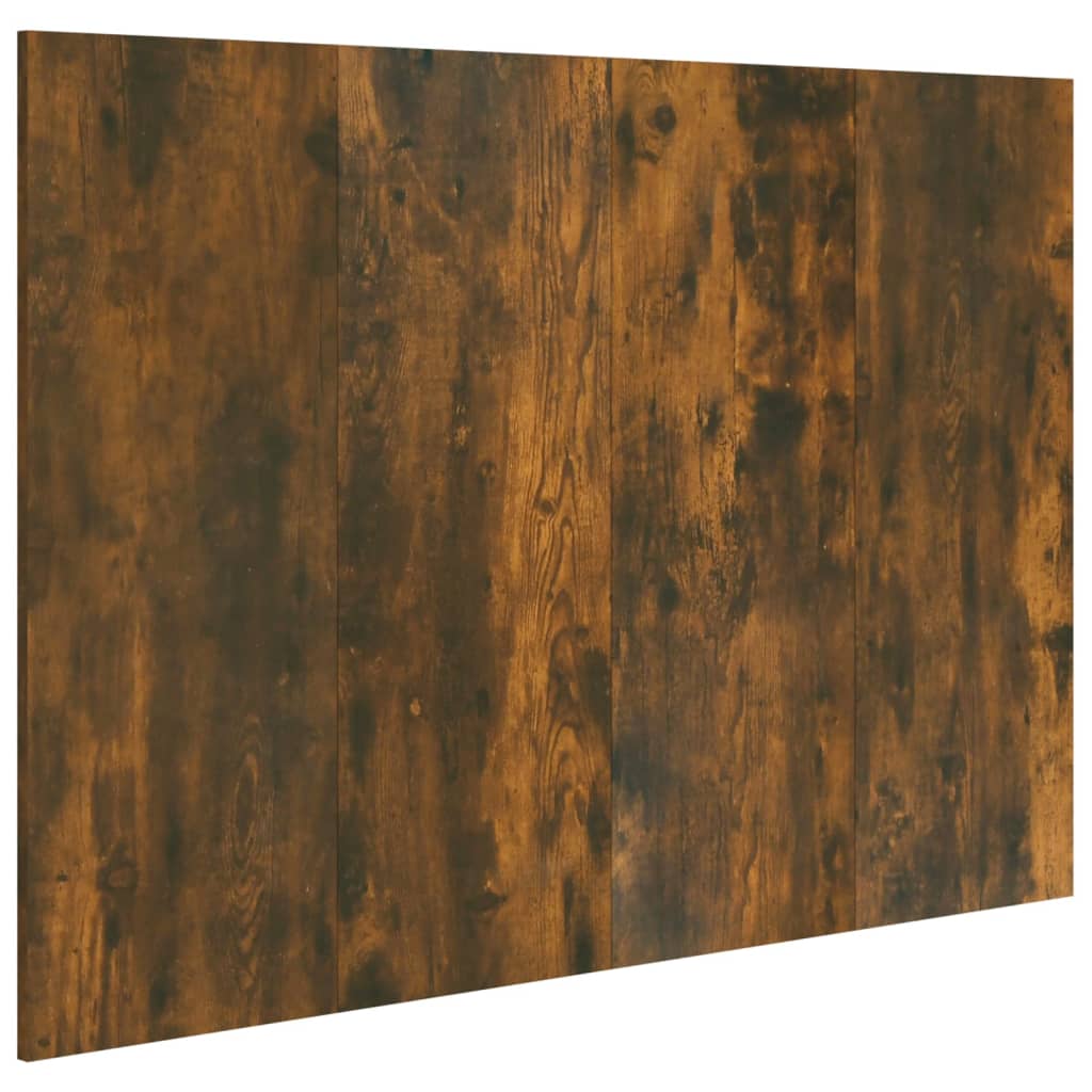 füstös tölgy színű szerelt fa ágyfejtámla 120 x 1,5 x 80 cm