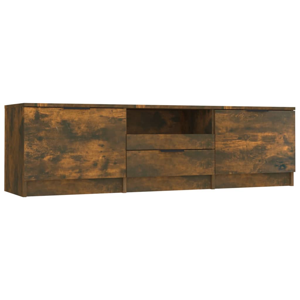 füstös tölgy színű szerelt fa TV-szekrény 140 x 35 x 40 cm