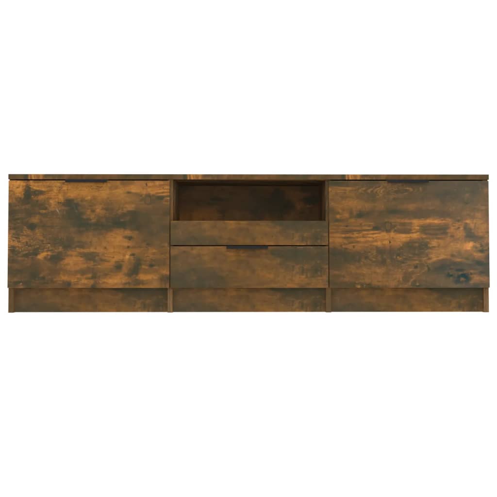 füstös tölgy színű szerelt fa TV-szekrény 140 x 35 x 40 cm