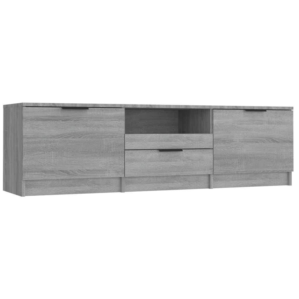 szürke sonoma színű szerelt fa TV-szekrény 140 x 35 x 40 cm