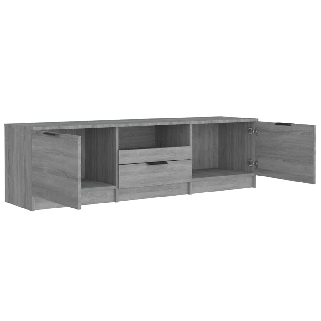 szürke sonoma színű szerelt fa TV-szekrény 140 x 35 x 40 cm