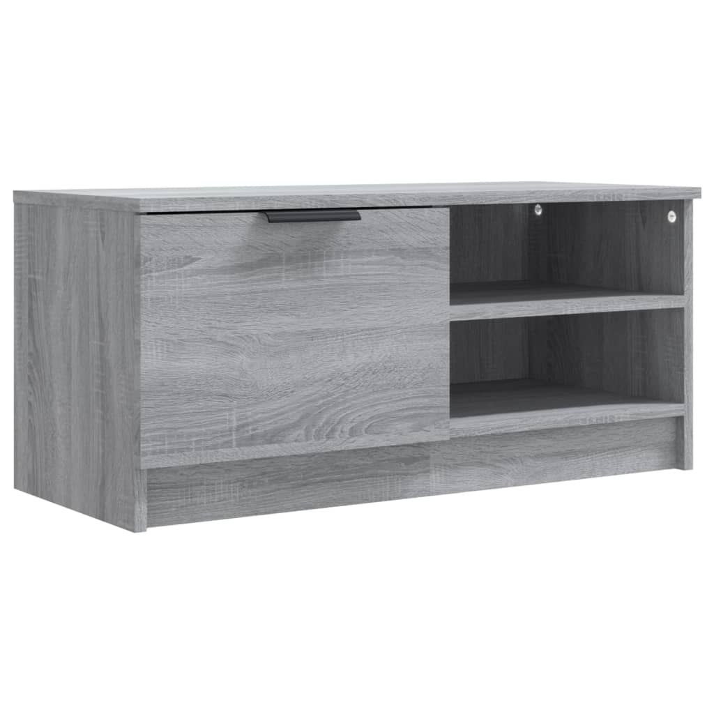 szürke sonoma színű szerelt fa TV-szekrény 80 x 35 x 36,5 cm