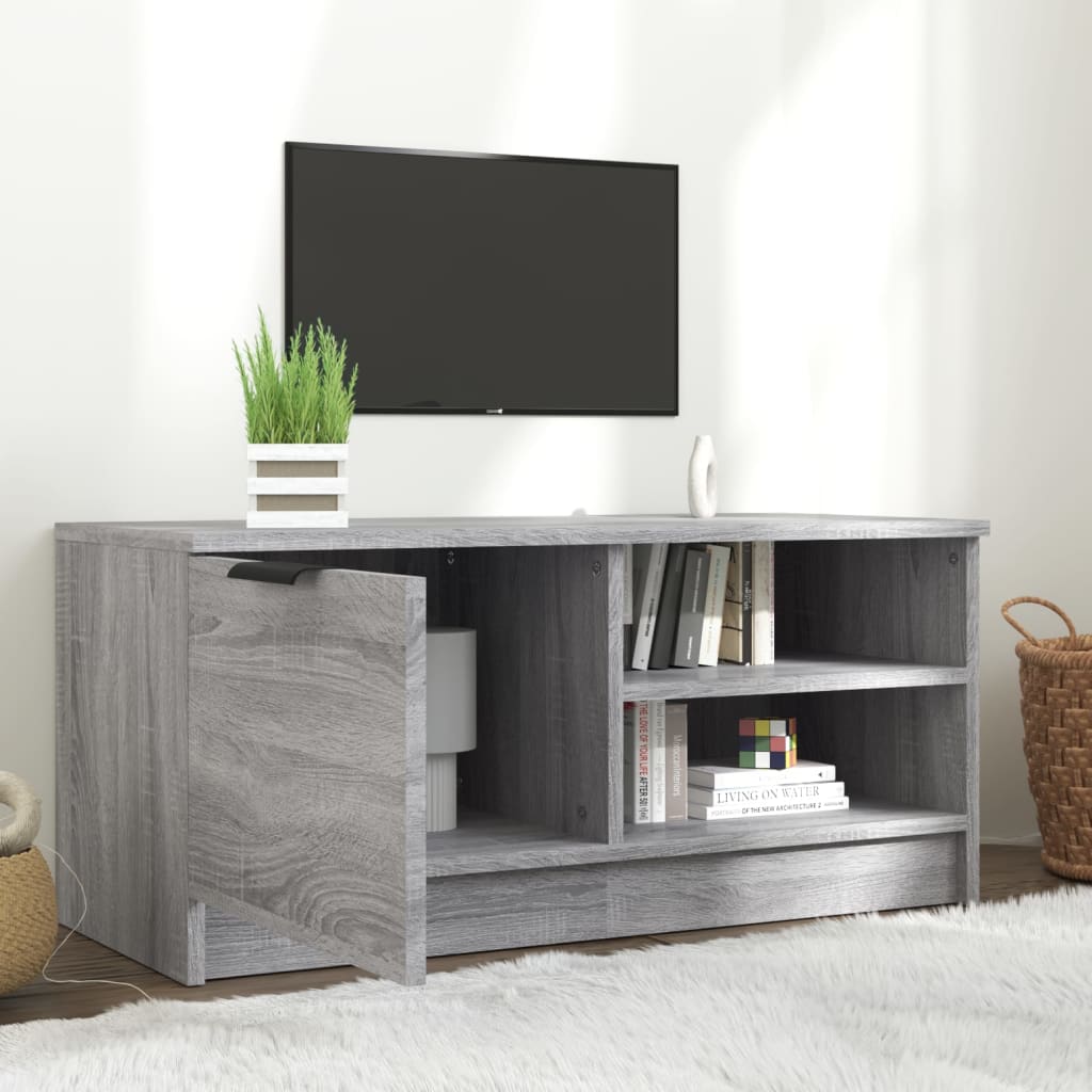 szürke sonoma színű szerelt fa TV-szekrény 80 x 35 x 36,5 cm