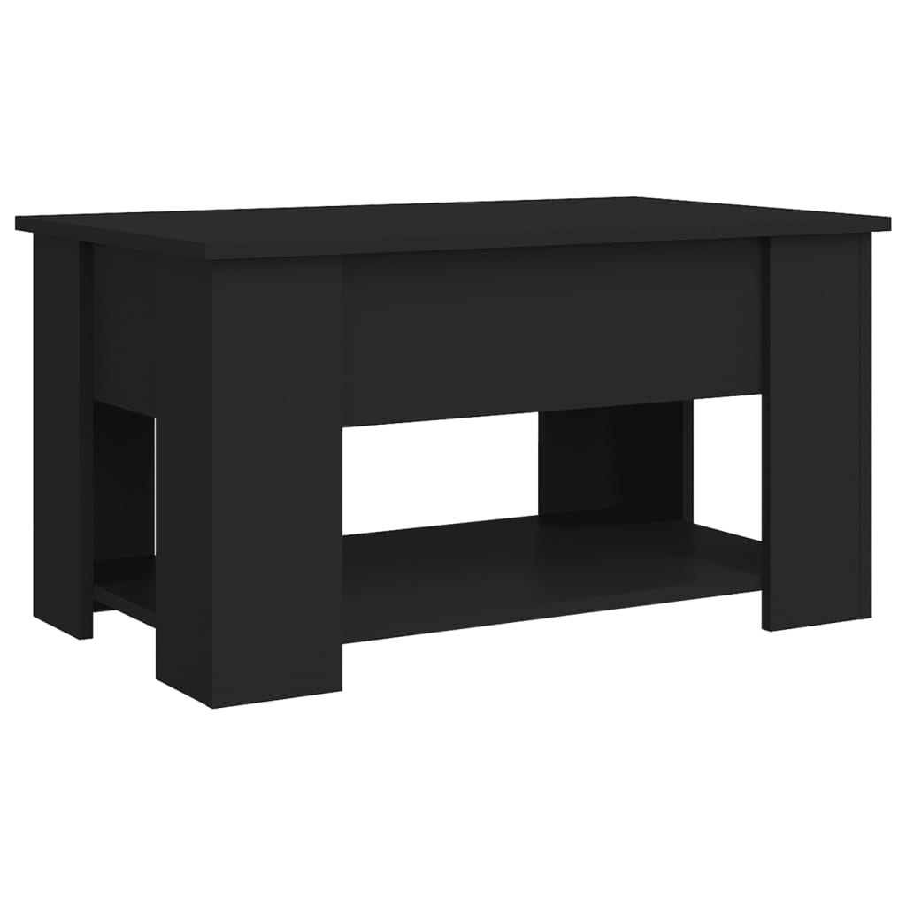 fekete szerelt fa dohányzóasztal 79 x 49 x 41 cm
