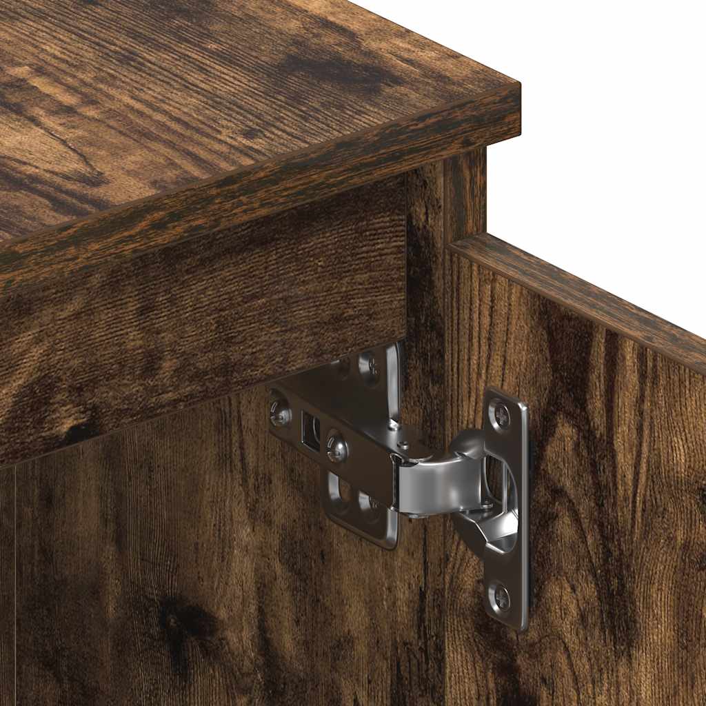 füstös tölgy színű szerelt fa TV-szekrény 140 x 40 x 35,5 cm