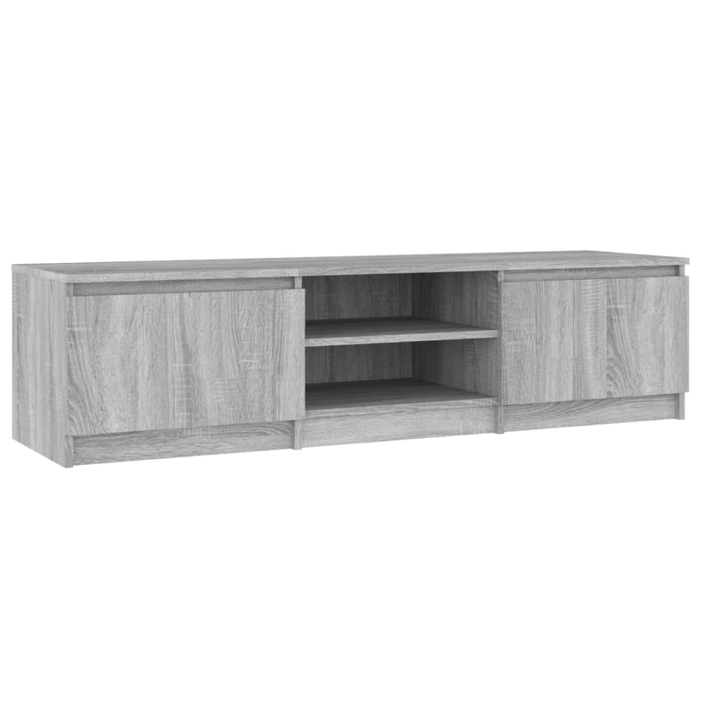 szürke sonoma színű szerelt fa TV-szekrény 140 x 40 x 35,5 cm