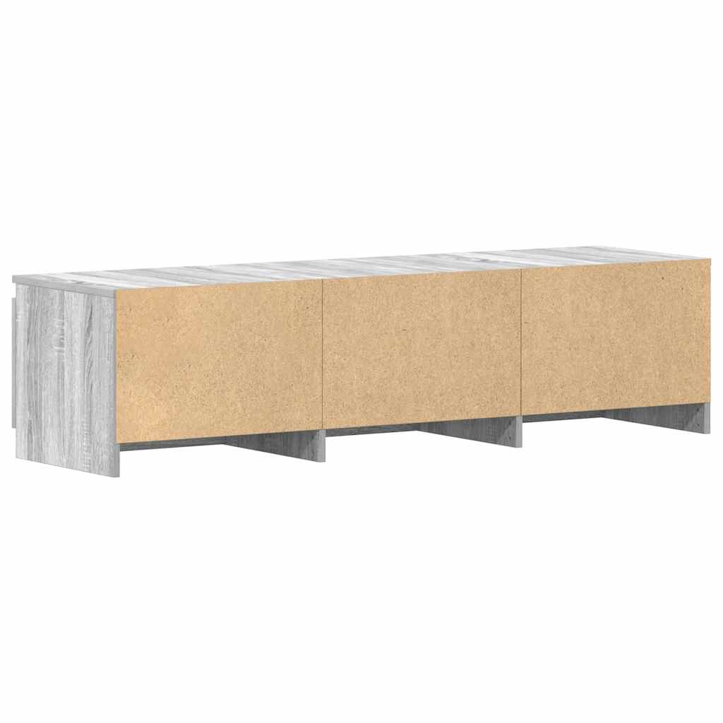 szürke sonoma színű szerelt fa TV-szekrény 140 x 40 x 35,5 cm
