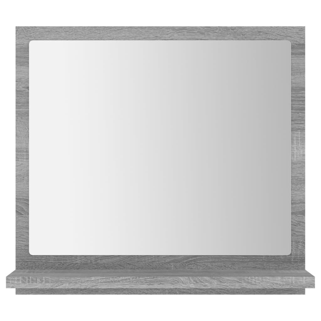 szürke sonoma színű szerelt fa fürdőszobatükör 40x10,5x37 cm