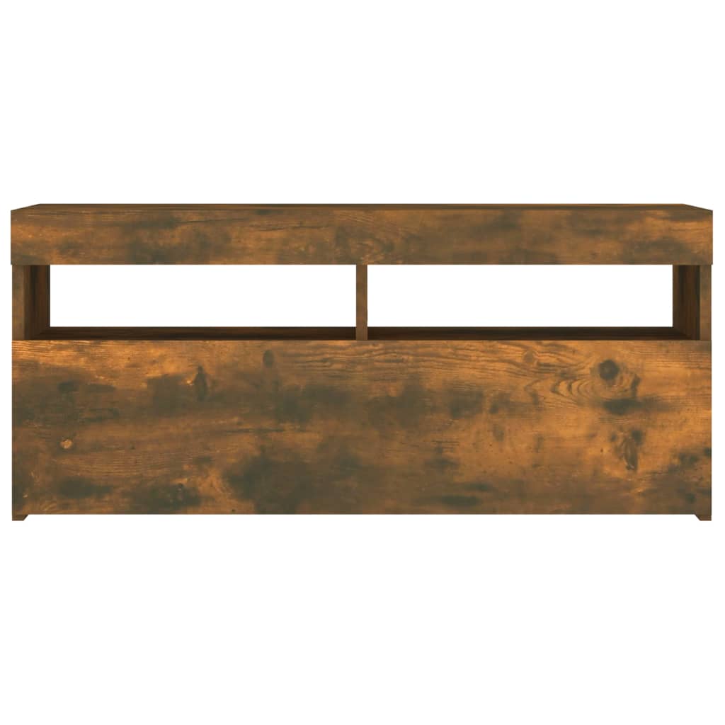 füstös tölgy színű TV-szekrény LED-ekkel 90 x 35 x 40 cm