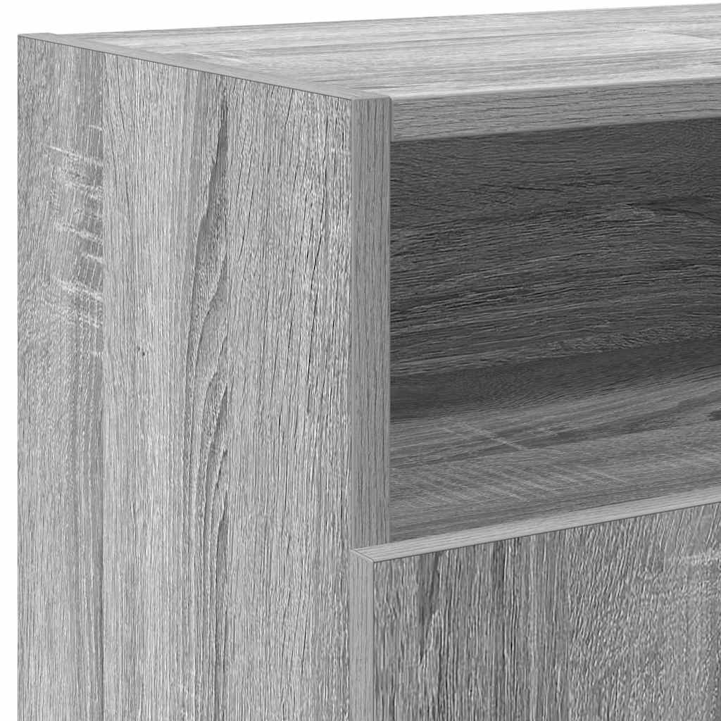 szürke sonoma színű LED-es TV-szekrény 120 x 30 x 50 cm