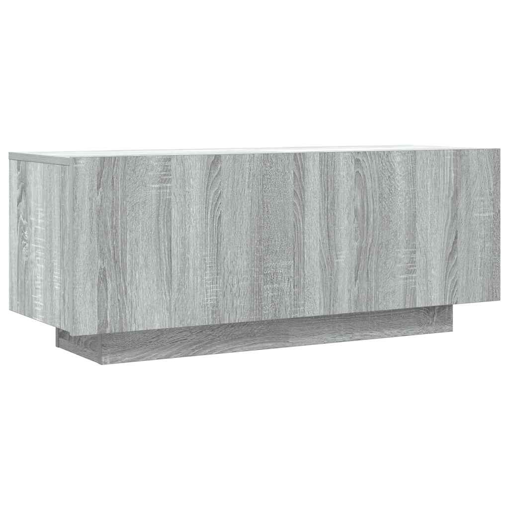 szürke sonoma színű szerelt fa TV-szekrény 100 x 35 x 40 cm