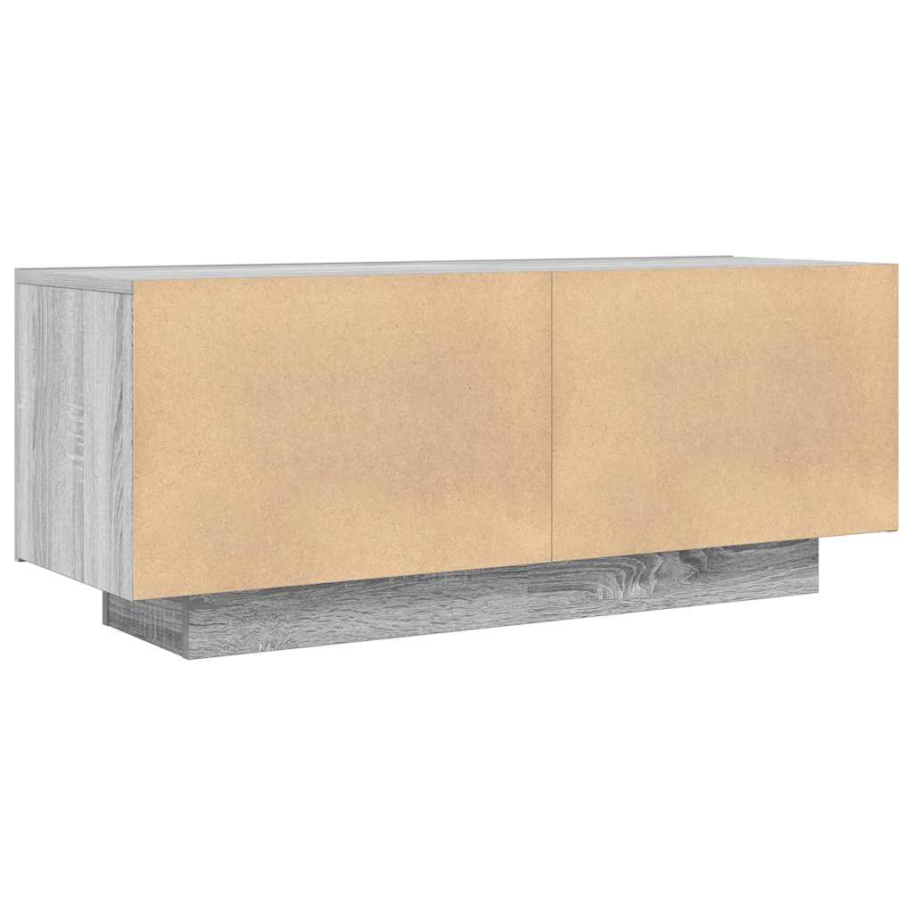 szürke sonoma színű szerelt fa TV-szekrény 100 x 35 x 40 cm