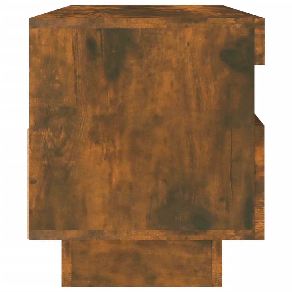 füstös tölgy színű TV-szekrény LED-világítással 100x35x40 cm