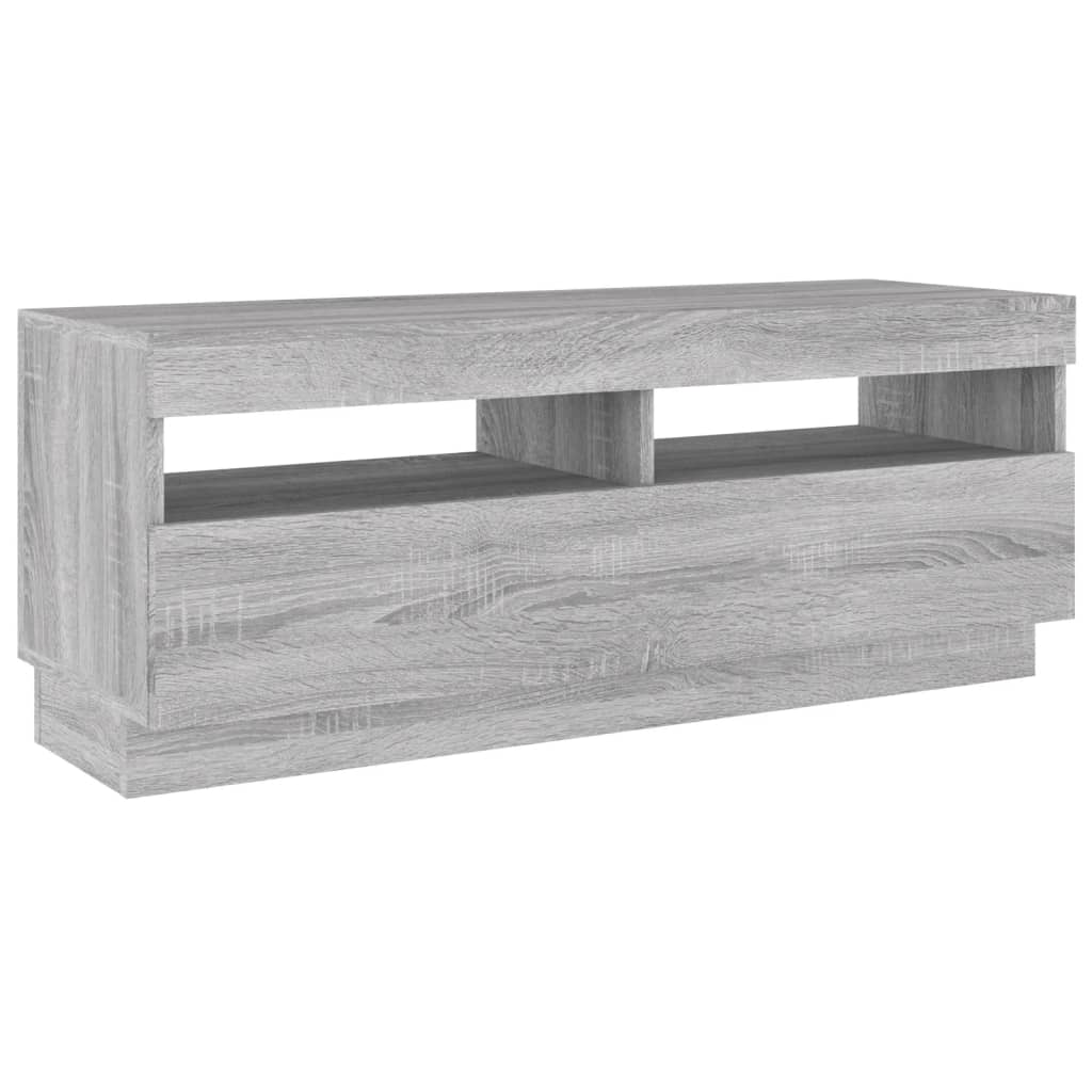 szürke sonoma TV-szekrény LED-lámpákkal 100 x 35 x 40 cm