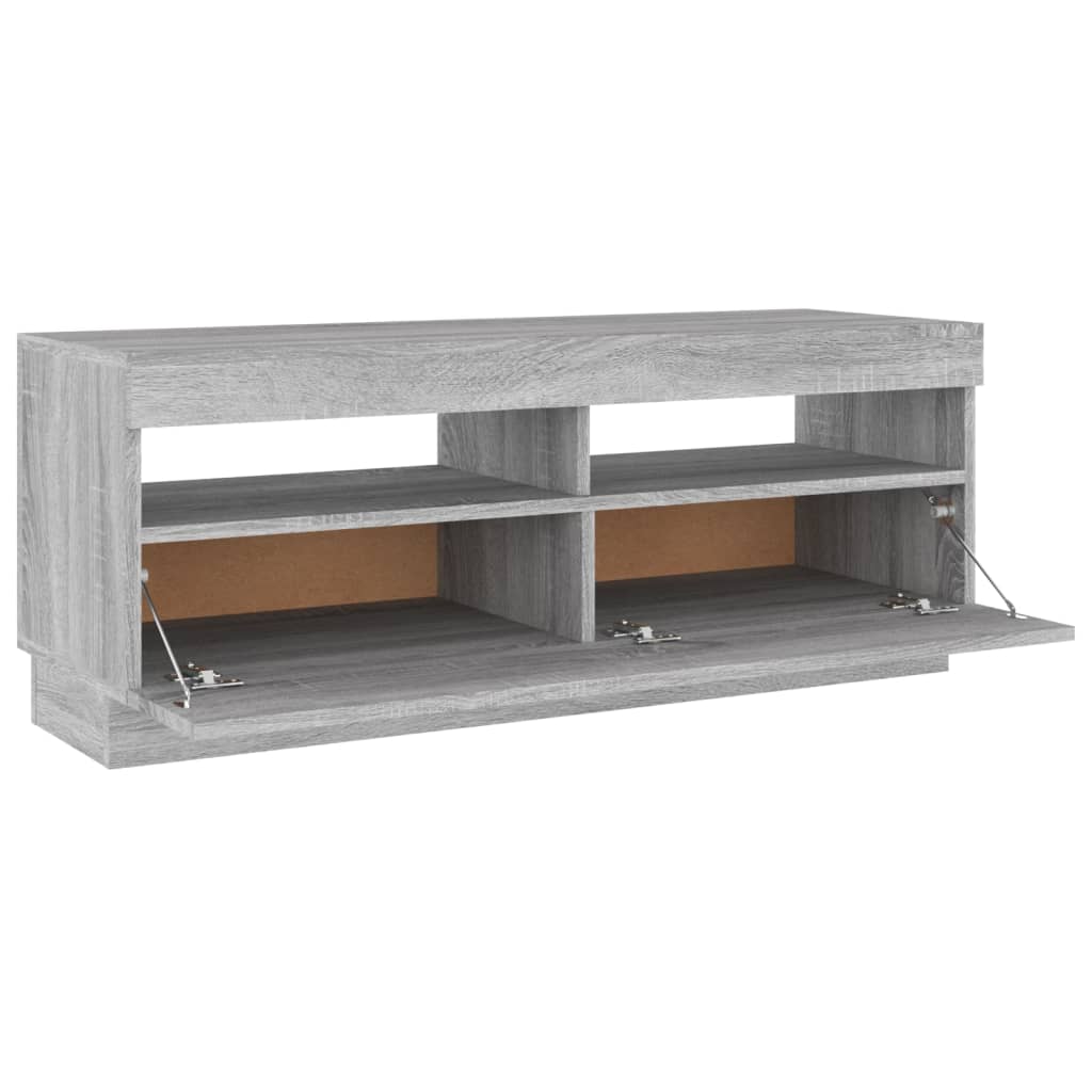 szürke sonoma TV-szekrény LED-lámpákkal 100 x 35 x 40 cm