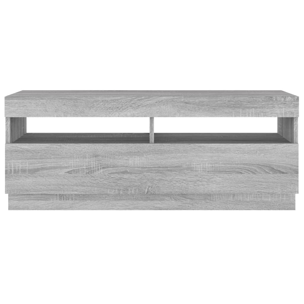 szürke sonoma TV-szekrény LED-lámpákkal 100 x 35 x 40 cm