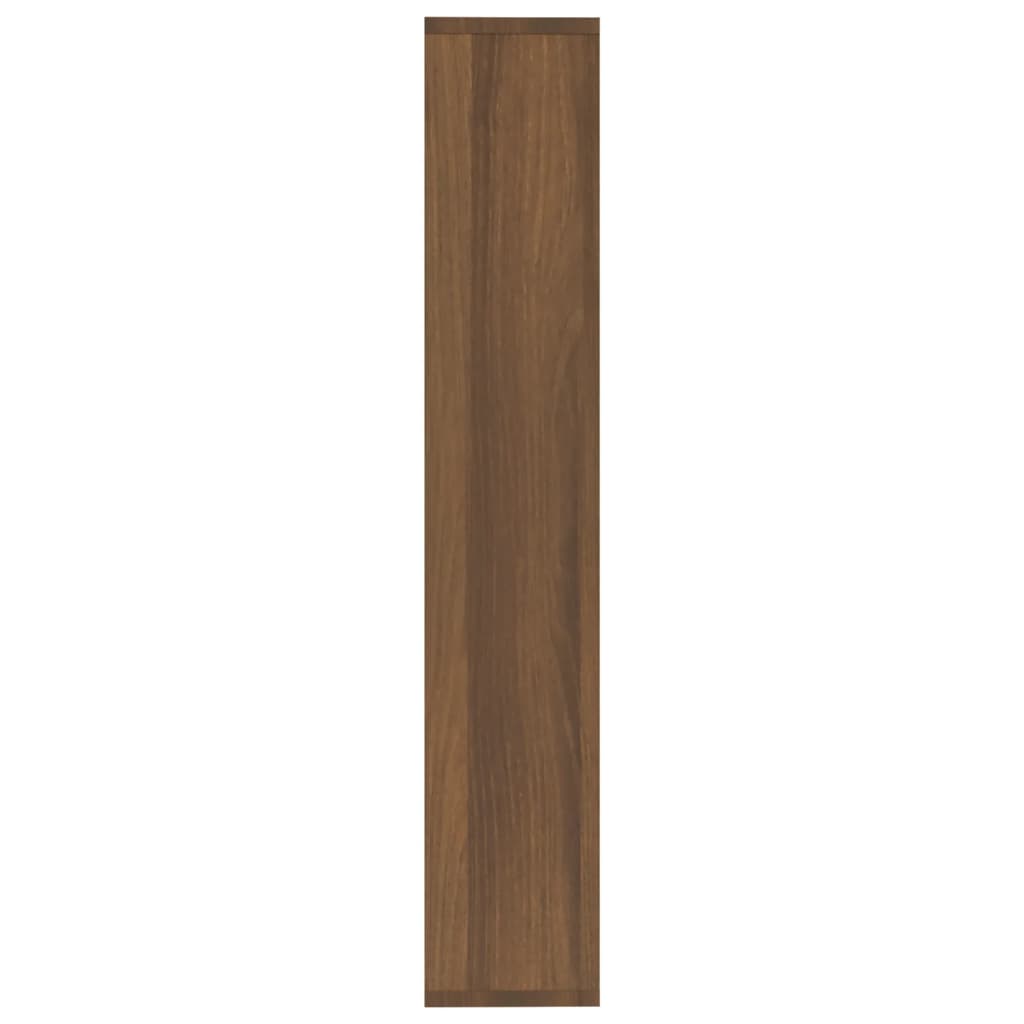 barna tölgyszínű szerelt fa fali polc 36 x 16 x 90 cm