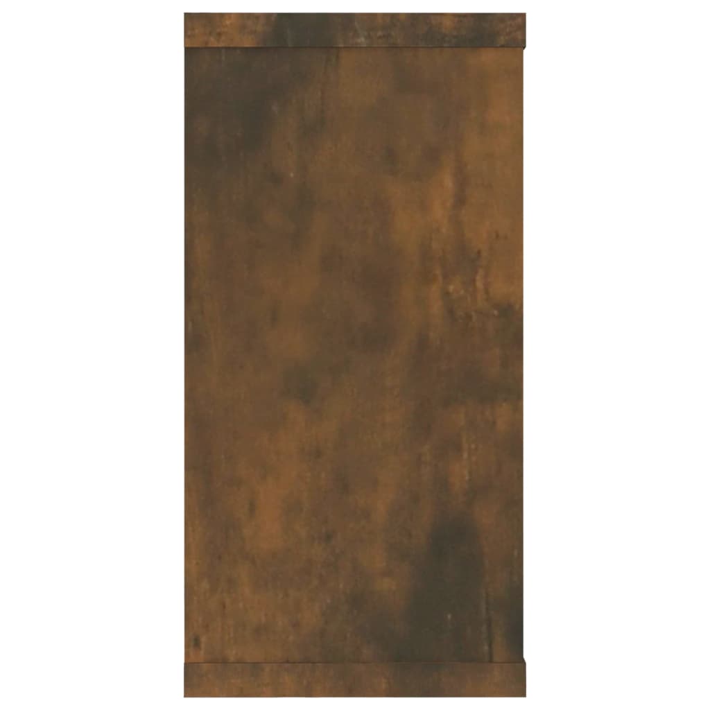 2 db füstös tölgy színű szerelt fa fali kockapolc 100x15x30 cm
