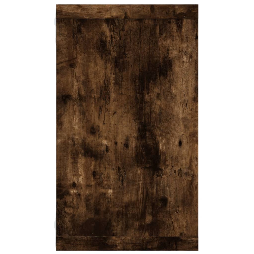 2 db füstös tölgy színű szerelt fa fali kockapolc 80x15x26,5 cm