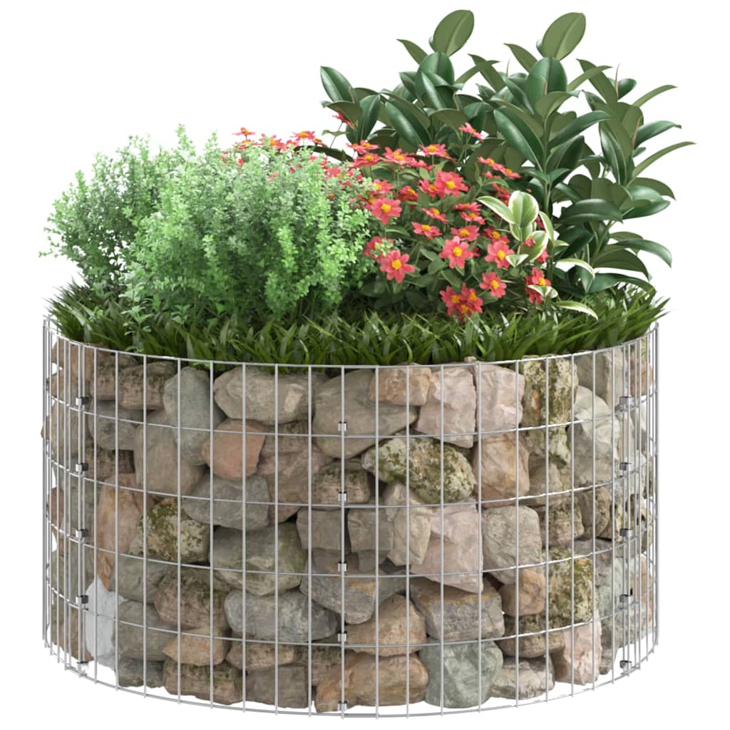 kör alakú horganyzott acél gabion oszlop Ø100 x 50 cm