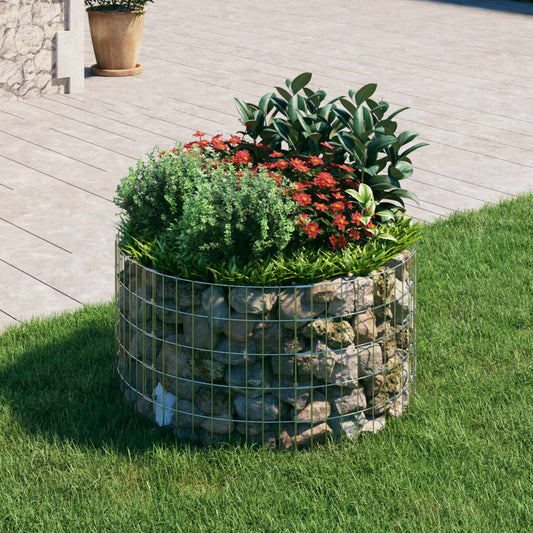 kör alakú horganyzott acél gabion oszlop Ø100 x 50 cm