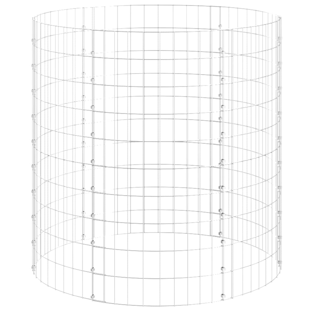 kör alakú horganyzott acél gabion oszlop Ø100 x 100 cm