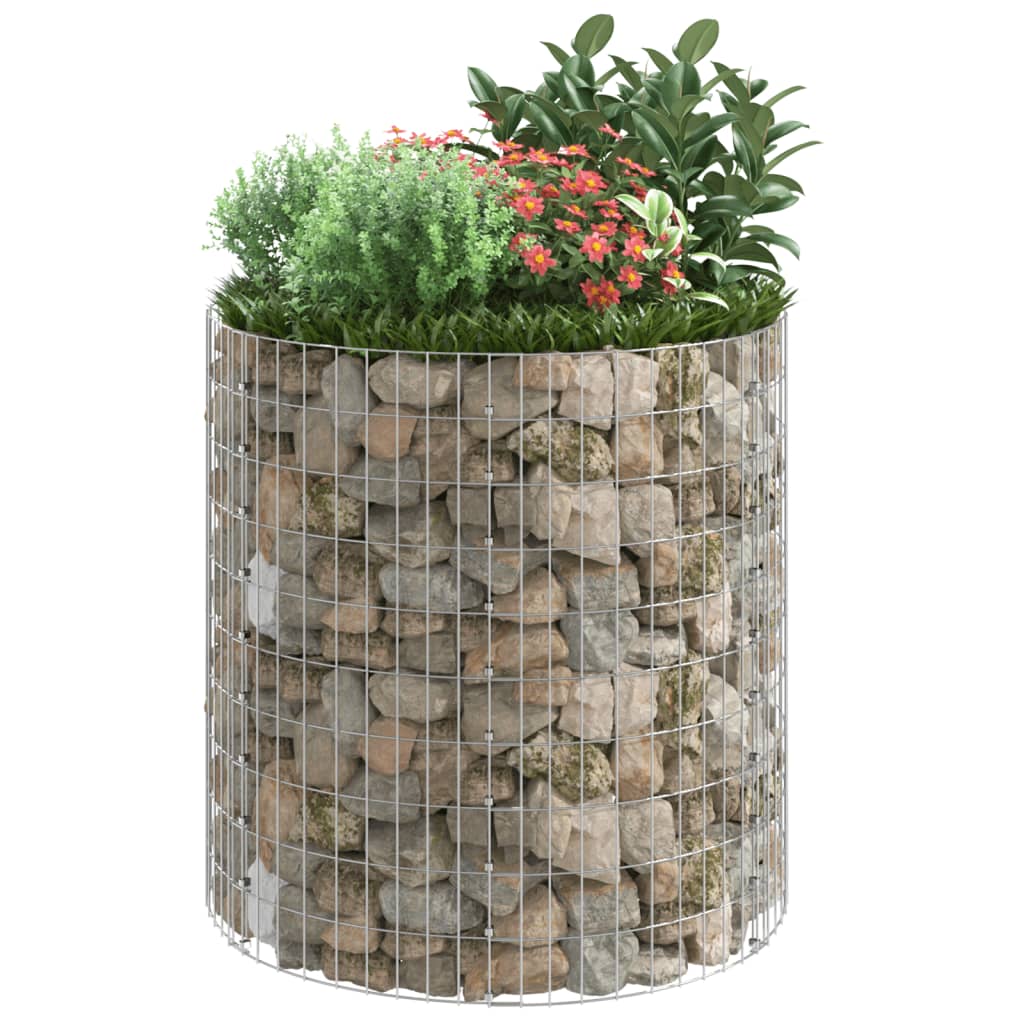 kör alakú horganyzott acél gabion oszlop Ø100 x 100 cm