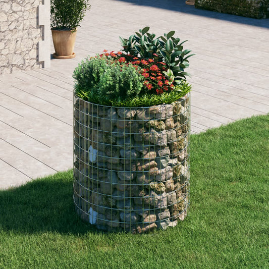 kör alakú horganyzott acél gabion oszlop Ø100 x 100 cm
