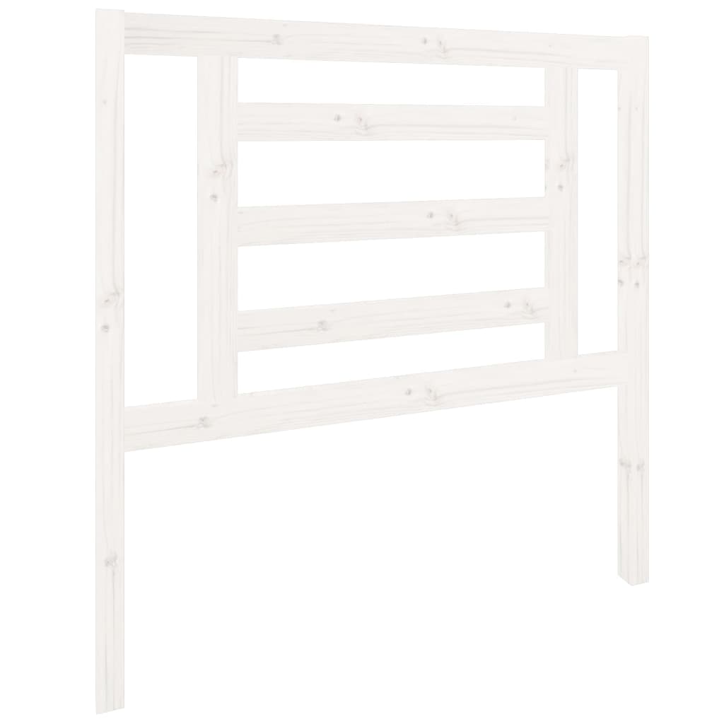 fehér tömör fenyőfa ágyfejtámla 96 x 4 x 100 cm