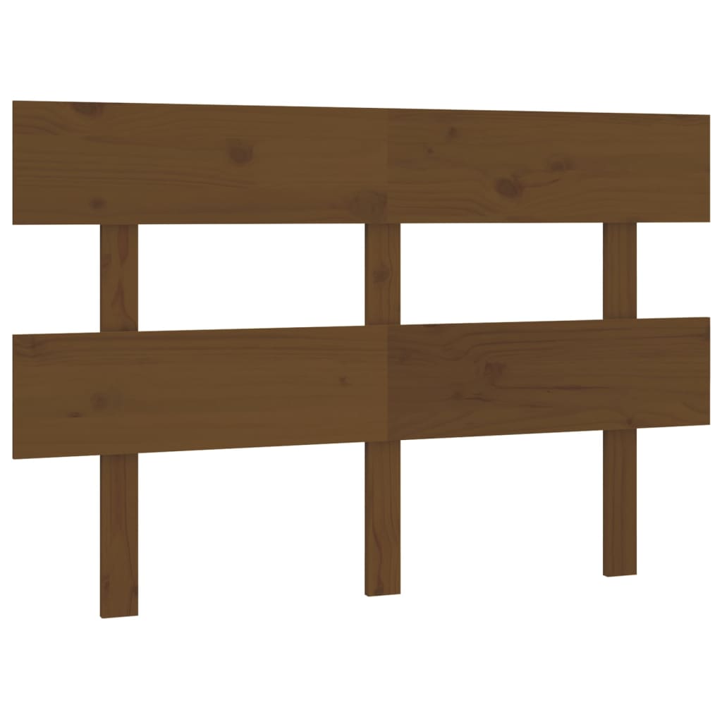 mézbarna tömör fenyőfa ágyfejtámla 138x3x81 cm