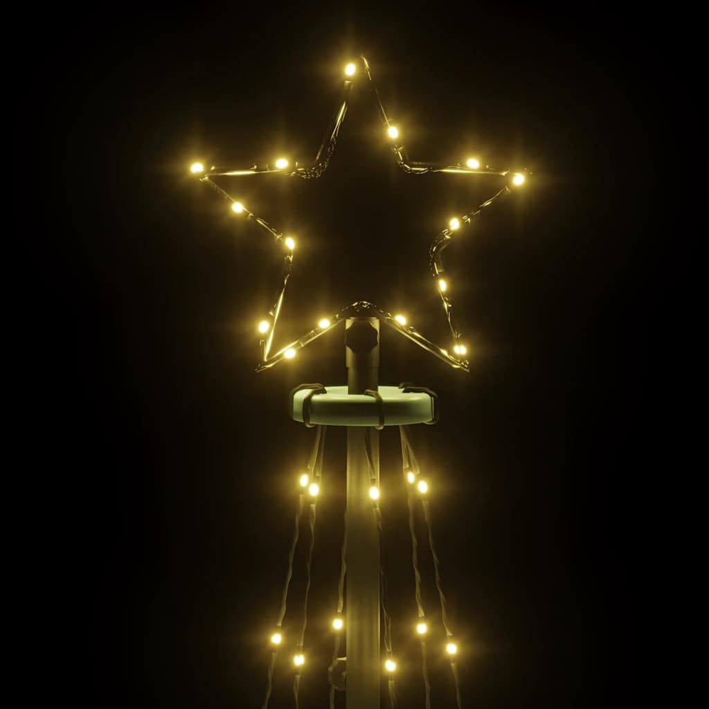 kúp alakú karácsonyfa 108 meleg fehér LED-del 70 x 180 cm
