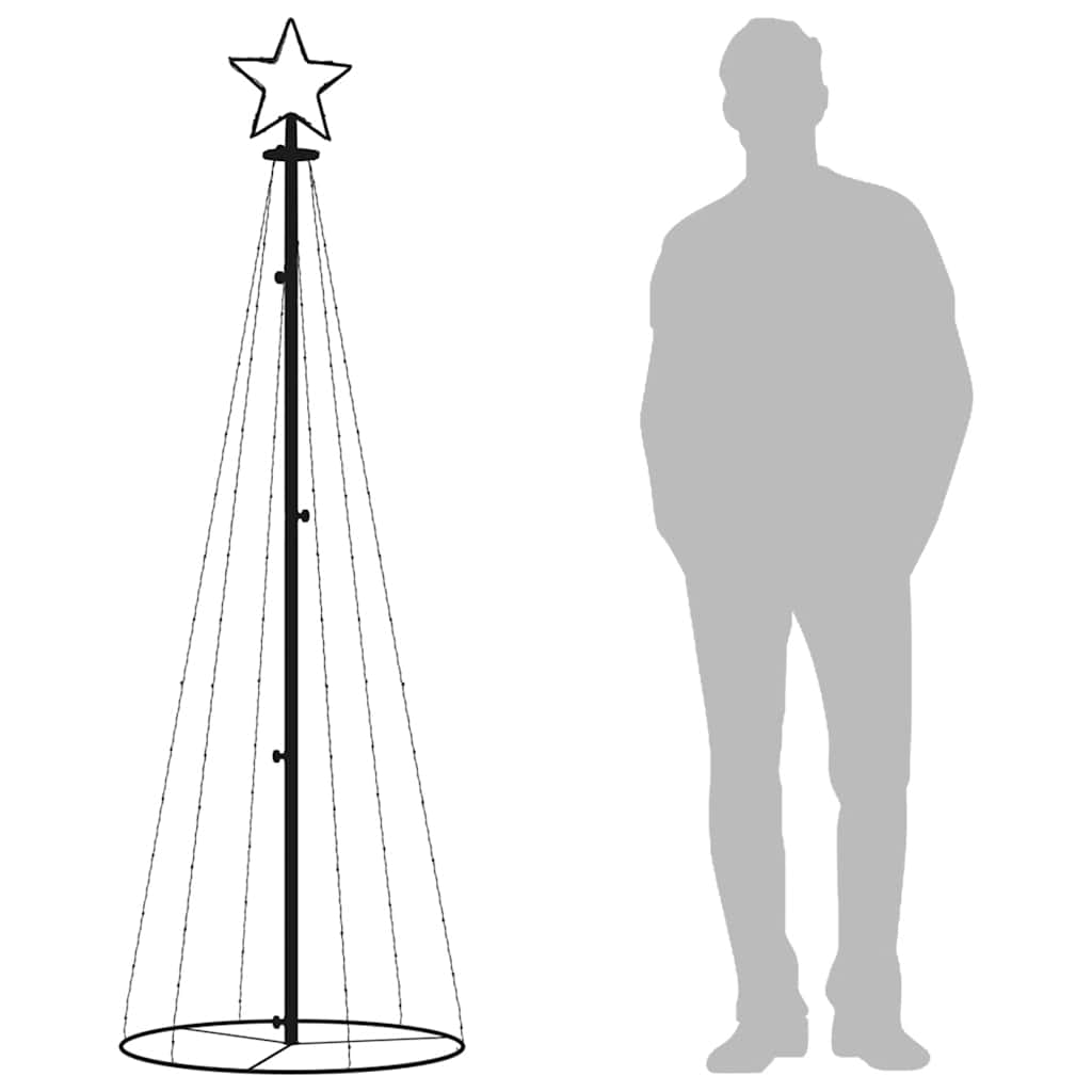 kúp alakú karácsonyfa 108 meleg fehér LED-del 70 x 180 cm