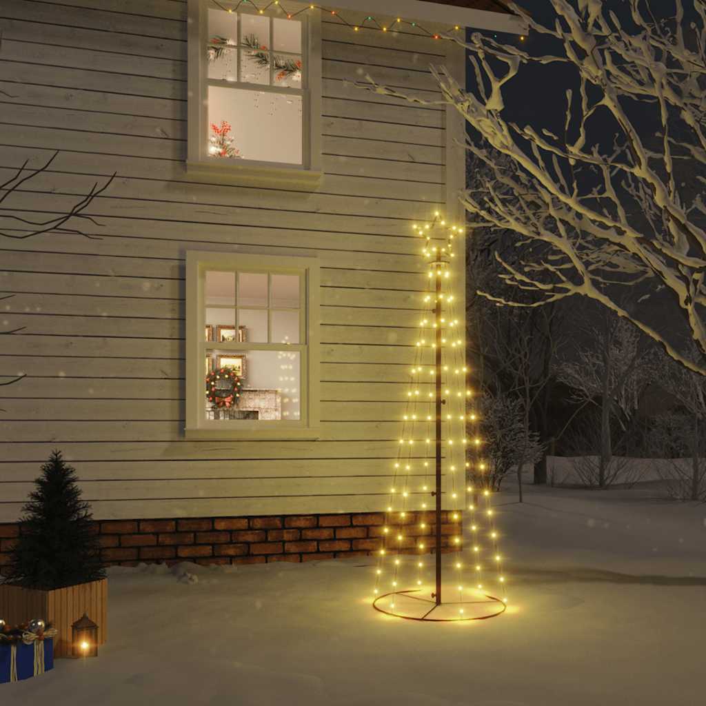kúp alakú karácsonyfa 108 meleg fehér LED-del 70 x 180 cm