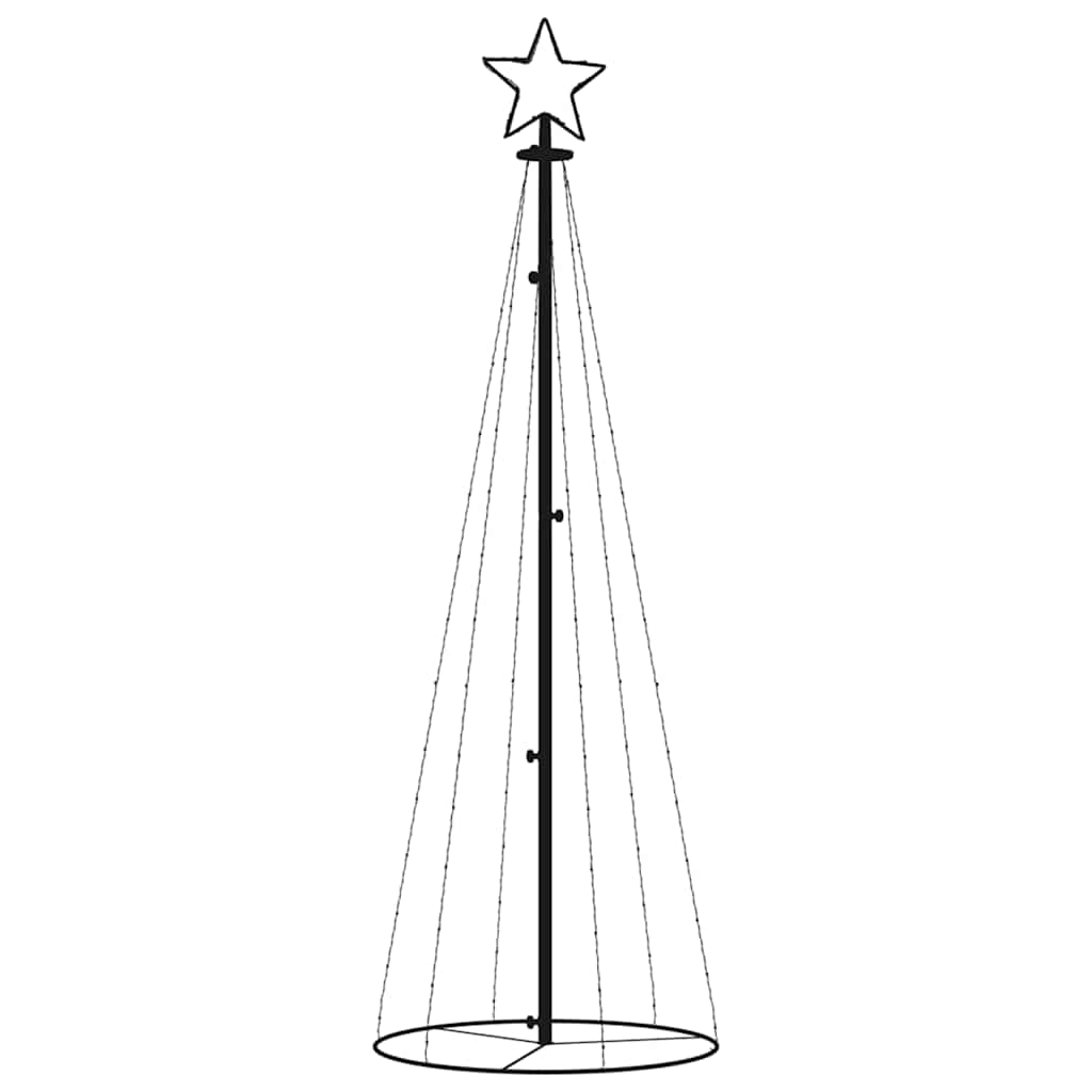 kúp alakú karácsonyfa 108 hideg fehér LED-del 70 x 180 cm