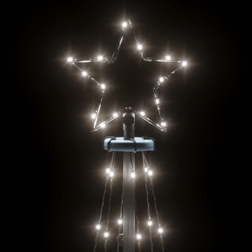 kúp alakú karácsonyfa 108 hideg fehér LED-del 70 x 180 cm