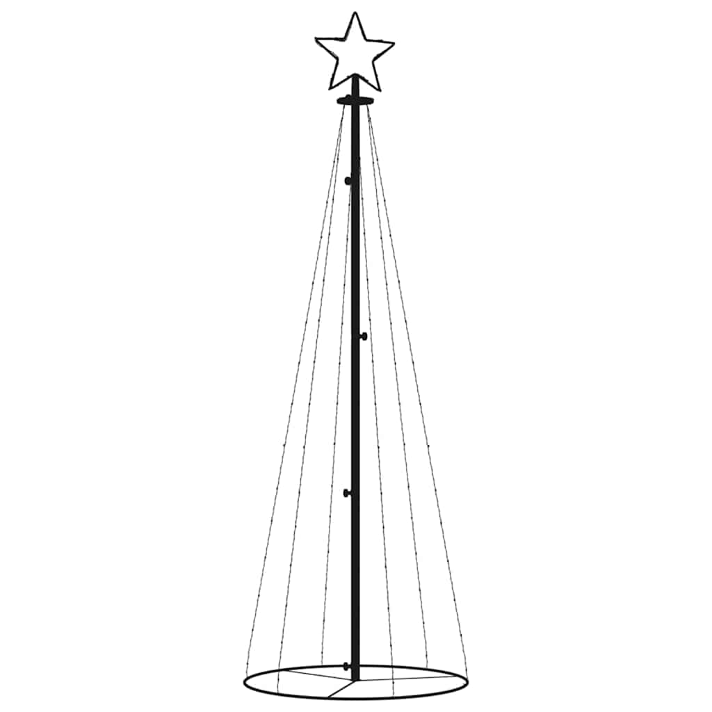 kúp alakú karácsonyfa 108 színes LED-del 70 x 180 cm
